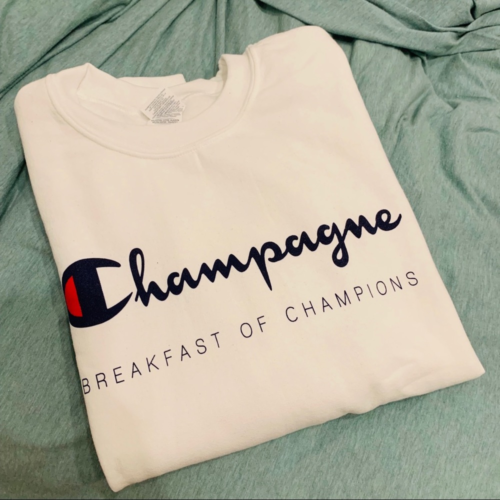 White Champagne Sweatshirt - Picture 2 of 8